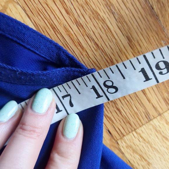 Aritzia Wilfred Sabine Sleeveless Faux-wrap Mini Dress with Pockets Royal Purple - Picture 12 of 13